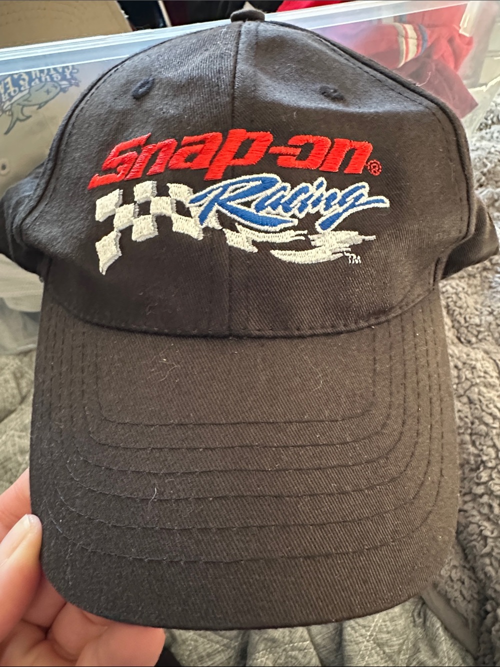 Snap-on Racing Black Embroidered Baseball Cap